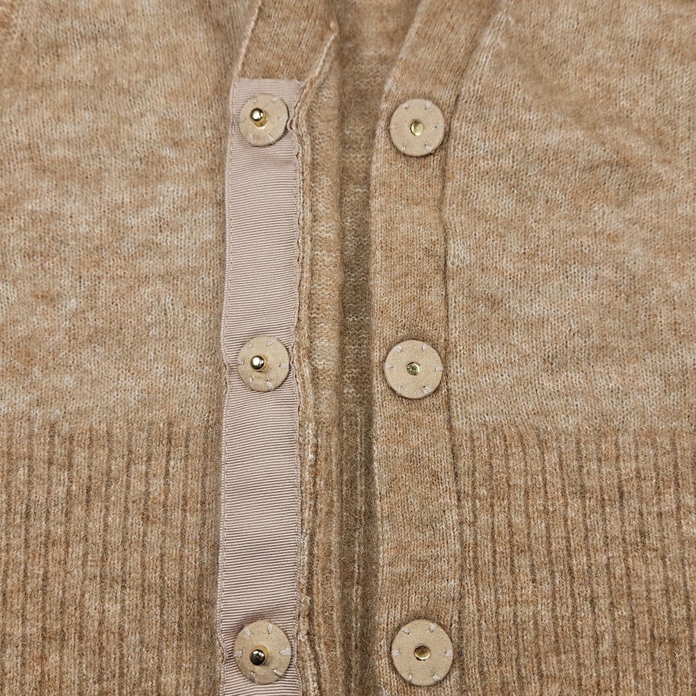 & Other Stories Wool Vest XS Knit Mohair Gold Dolphin Buttons Paris Atelier New - Picture 6 of 12